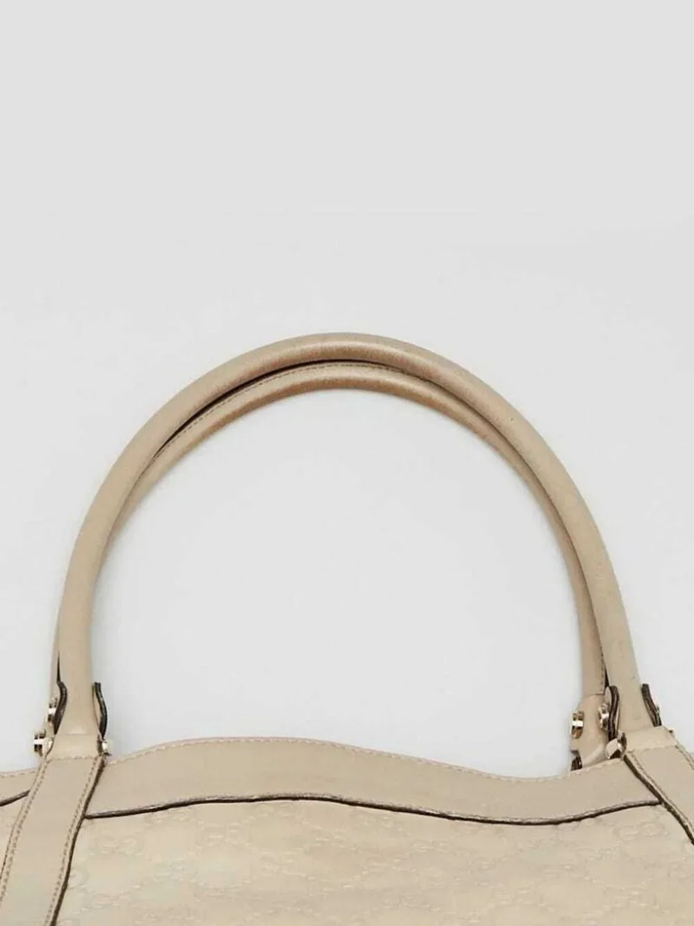 Gucci White Guccissima Leather D Ring Tote Bag